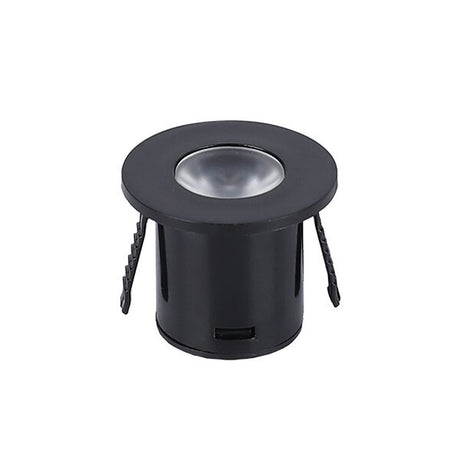 LED Mini inbouwspot-Ø35mm-1 W-IP20-Niet dimbaar-Zwart-3000K warm wit