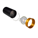 LED opbouwspot dubbel met gouden binnenkant 2 keer gu1- fitting - onderdelen