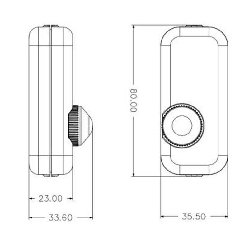 LED Snoerdimmer - 5-150W - WIT - 220-240V - afmetingen