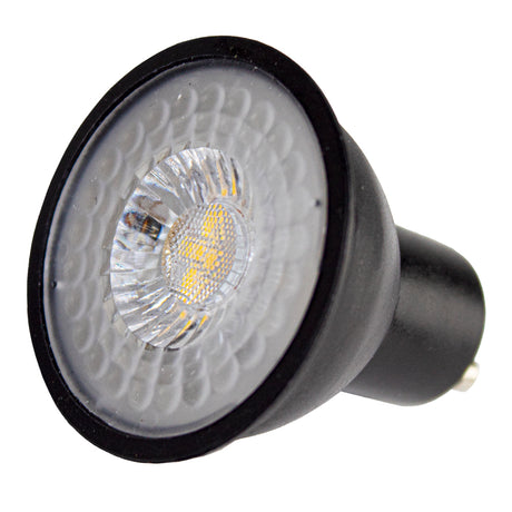 LED Spot GU10 Zwart 5Watt 400lm Dimbaar - voorkant