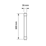 LED TL buis 60 cm verschillende lichtkleuren - afmetingen