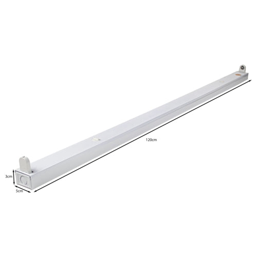 LED TL armatuur T8 120cm IP22 - enkel - afmetingen