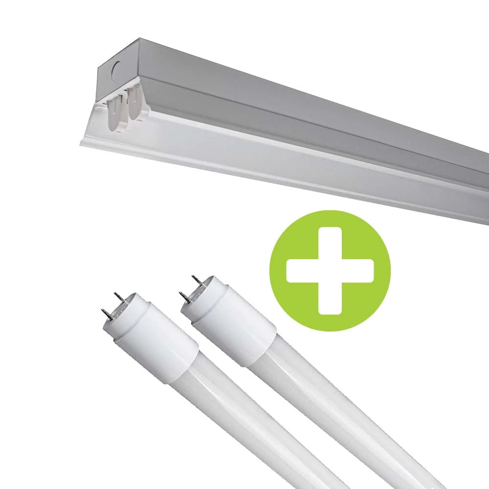 LED-TL-Leuchte 150 cm (doppelt) mit Reflektor | inkl. 2x LED-Leuchtstoffröhre 22W