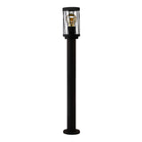 LED Tuinpaal - sokkel - Staande buitenlamp | 80cm | Zwart | IP44 - TOMBA - vooraanzicht lamp uit