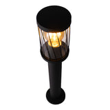 LED Tuinpaal - sokkel - Staande buitenlamp | 50cm | Zwart | IP44 - TOMBA - bovenaanzicht