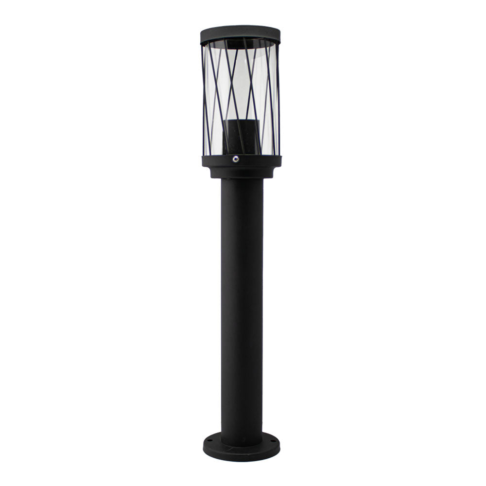 LED Tuinpaal - sokkel - Staande buitenlamp | 50cm | Zwart | IP44 - TOMBA- vooraanzicht zonder lamp