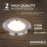 LED Veranda inbouwspot Ø28mm 3.4 W Dimbaar - zilver - high quality