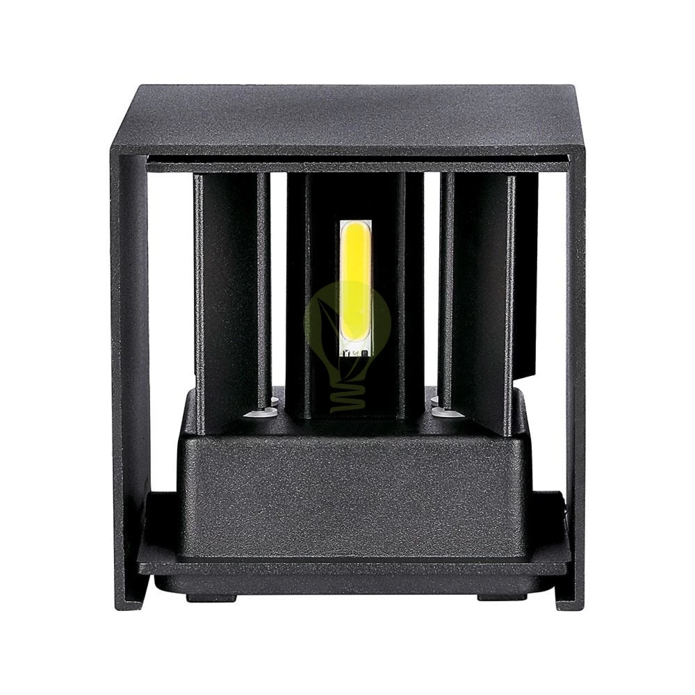 Bündel | LED-Würfel-Wandleuchte 6W | DIMMBAR | IP65 | schwarz | 4 Stück