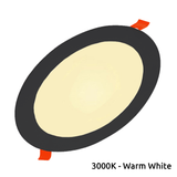 led inbouw downlight zwart rond - 3000K warm wit