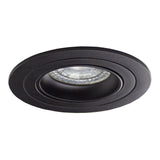 LED inbouwspot - zwart - rond - 80mm - dimbaar - kantelbaar - onderaanzicht