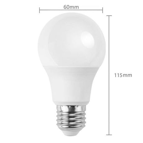 LED peer lamp A60 melkglas niet dimbaar E27 fitting - afmetingen