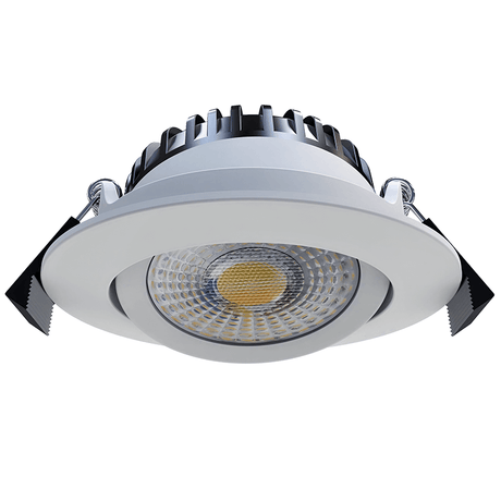 LED ondiepe Inbouwspot MIRAN - 6 Watt - Dimbaar - 68mm - Kantelbaar - Wit - Rond voorkant