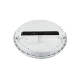 Rückansicht einer runden weißen LED-Deckenleuchte mit integrierter Montagehalterung und Verkabelung, geeignet für die Innenbeleuchtung.