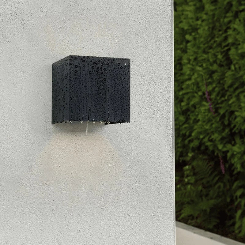 Bündel | LED-Würfel-Wandleuchte 6W | DIMMBAR | IP65 | schwarz | 4 Stück