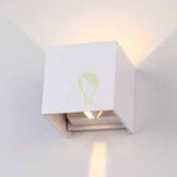 LED Wandlamp buiten 6W | vierkant | IP54 | wit | 3000K - Warm wit