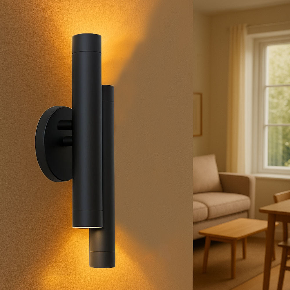 LED Wandleuchte Spot Trend | Schwarz | Doppelt | GU10 mini | 28cm | Exkl. Lichtquelle