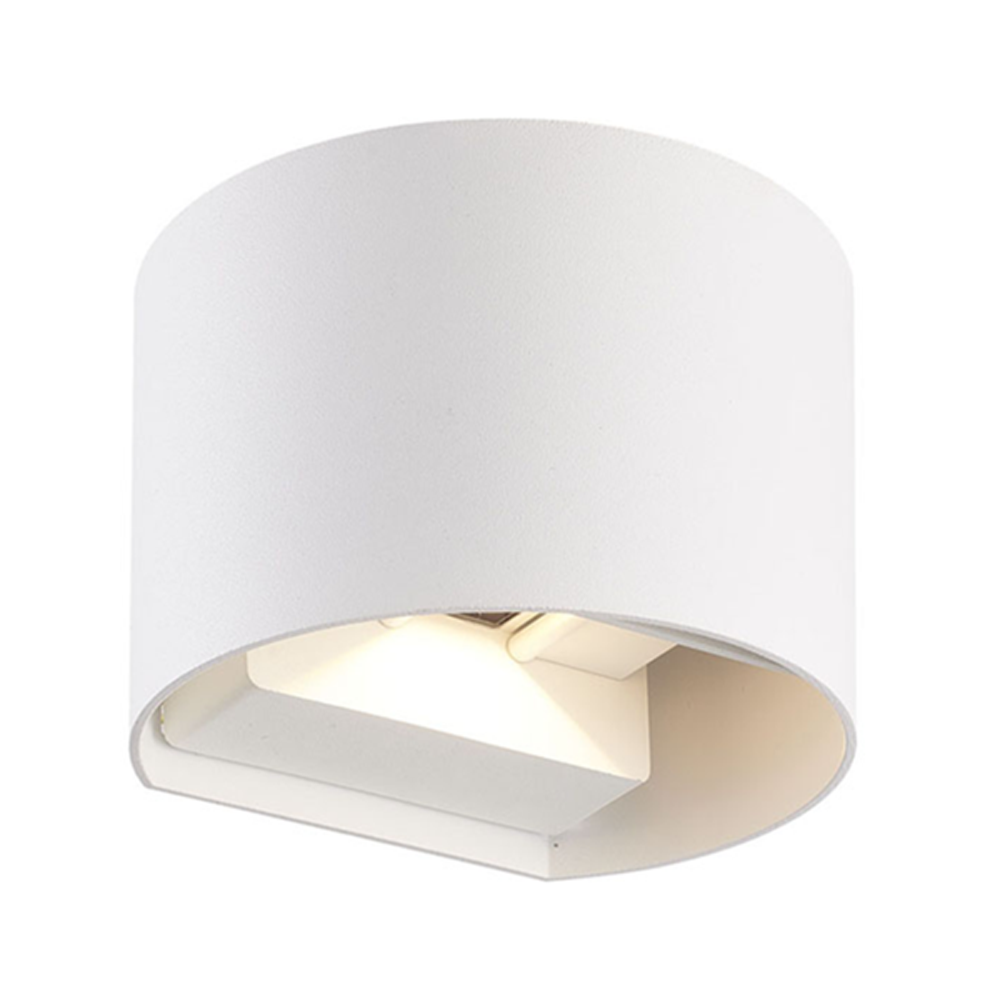 LED-Außenwandleuchte | Rund | Weiß | 6 Watt | 3000K (Warmweiß)