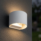 LED-Außenwandleuchte | Rund | Weiß | 6 Watt | 3000K (Warmweiß)