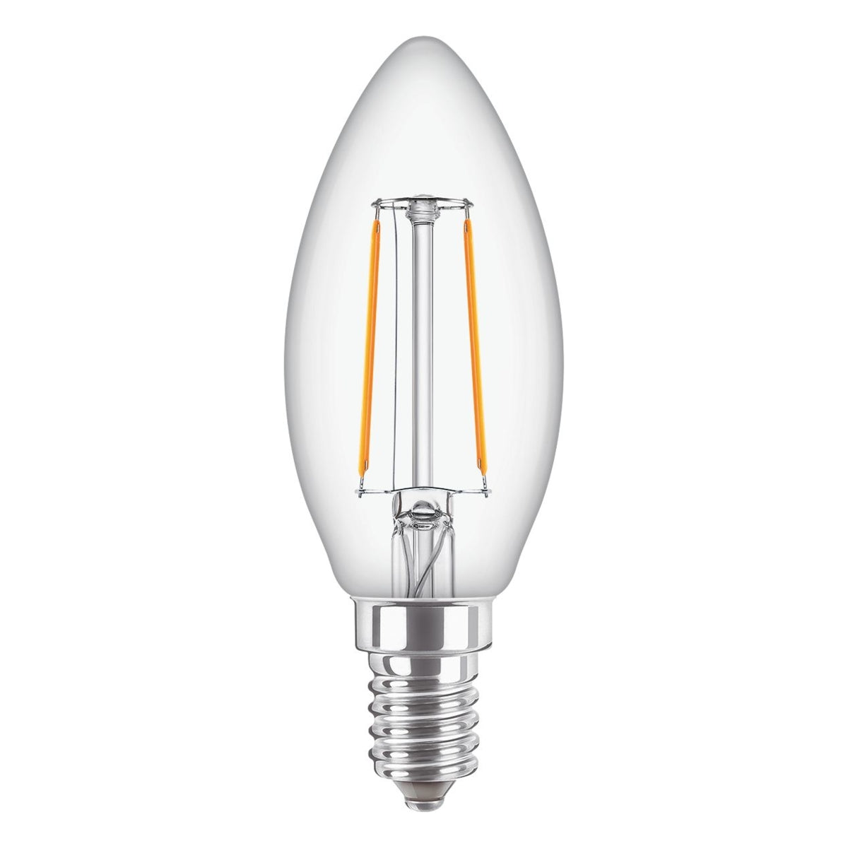 Philips Corepro LEDkerze E14 Filament klar 2W 250lm – 827 – sehr warmweiß | Ersetzt 25W