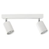 LED witte opbouwspot 2 keer gu10 fitting plafondlamp - spots gekanteld