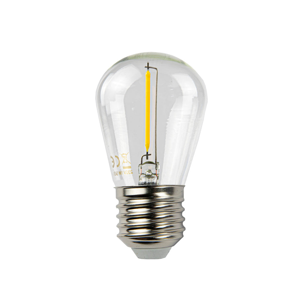 LED filament lamp - 1W - E27 - 2700K - Warm wit - 5 stuks-vooraanzicht