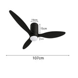 LED-Deckenventilator | Schwarz | 18W | 1440 Lumen | CCT – Farbwechsel | Nicht dimmbar