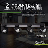 LED moderne opbouw spot zwart driedubbel gu10 fitting - kantelbaar