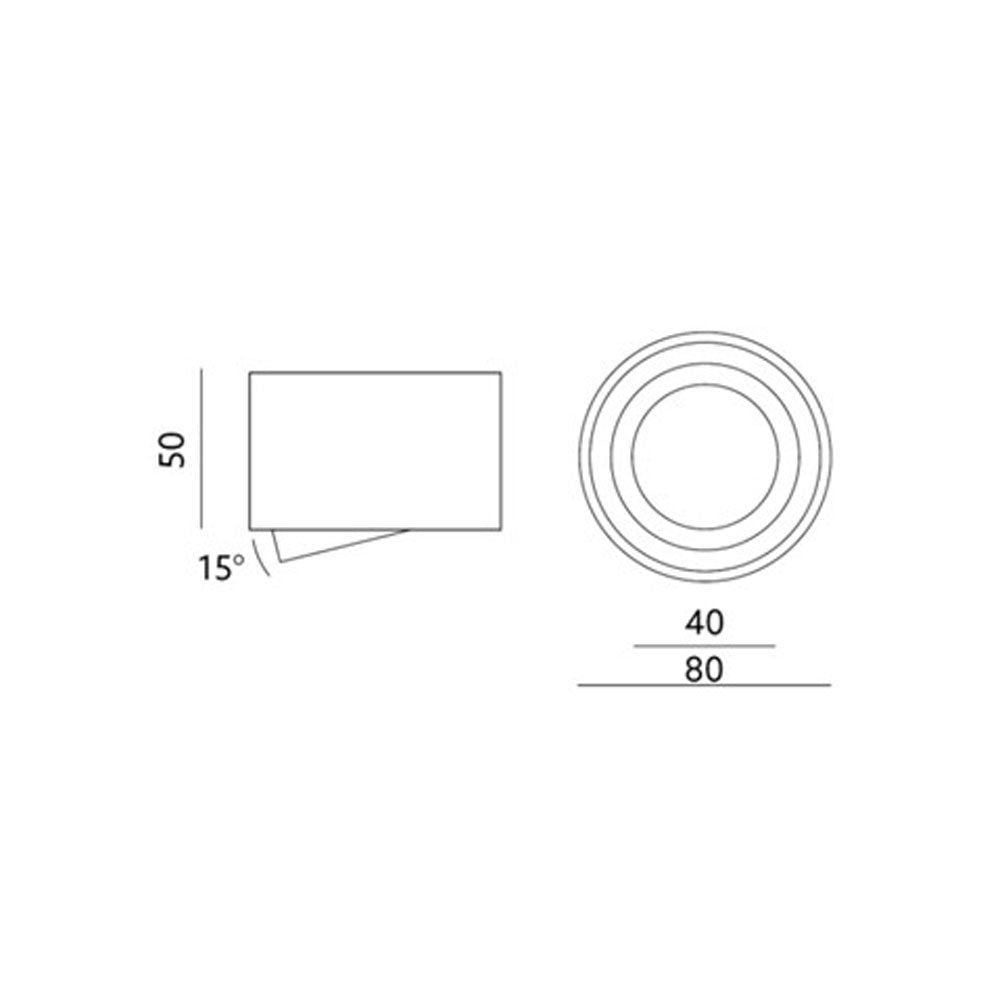 Opbouw spot armatuur | Zwart | kantelbaar | Rond | 50mm