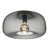 Highlight | Industriële plafondlamp - E27 fitting-40cm-Zwart-vooraanzicht