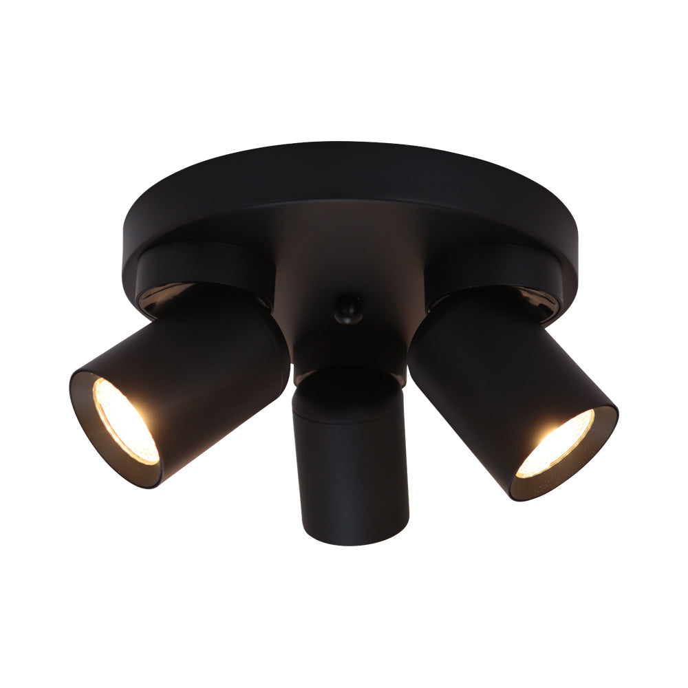 LED moderne plafondspot zwart GU10 fitting - spots aan recht