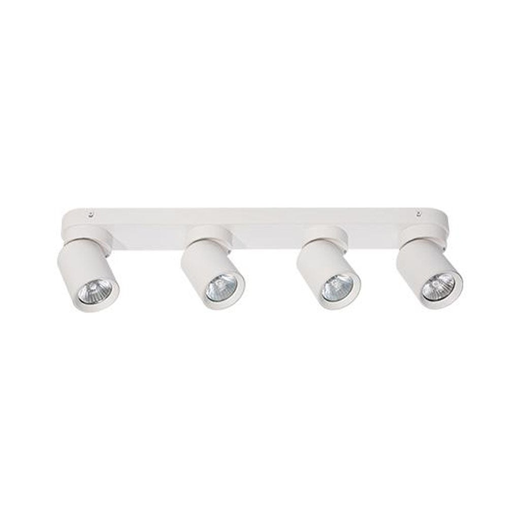 LED Plafondspot vier dubbel wit gu10 fitting - vooraanzicht lamp uit