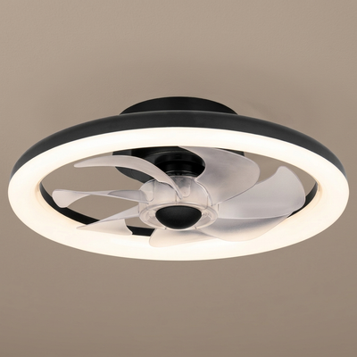 LED-Deckenventilator | FLIP | 40 cm | 36 W | Schwarz | mit Fernbedienung