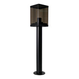 Vierkante staande buitenlamp 50CM | PC lampenkap | Zwart | E27 fitting | IP44 | Zonder spot