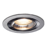 Ronde led inbouwspot - 80mm - dimbaar - aluminium - kantelbaar - warm wit - onderaanzicht