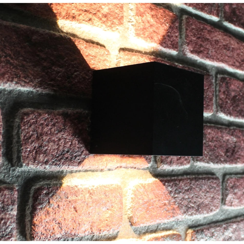 Bündel | LED-Würfel-Wandleuchte 6W | DIMMBAR | IP65 | schwarz | 4 Stück