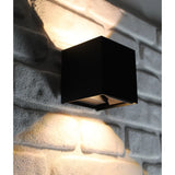 Bündel | LED-Würfel-Wandleuchte 6W | DIMMBAR | IP65 | schwarz | 4 Stück