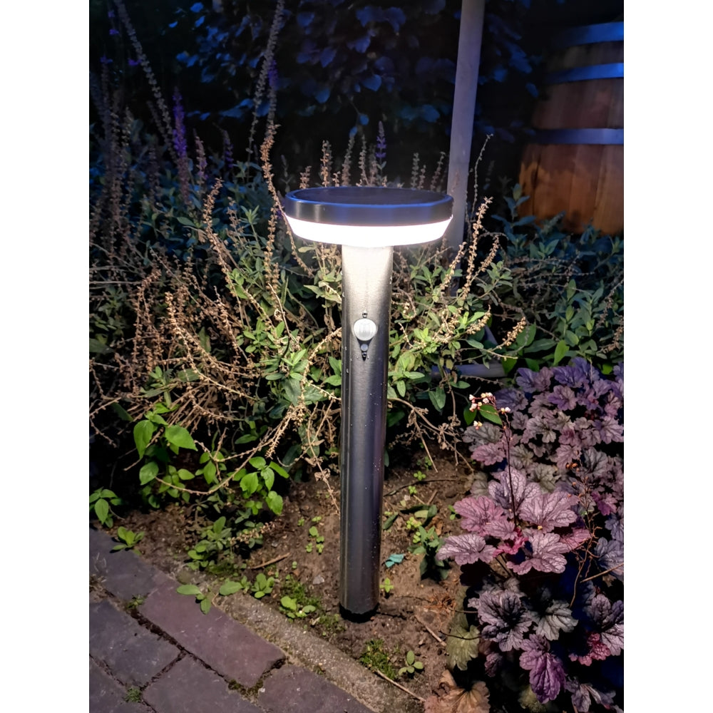 Solar LED staande buitenlamp sensor | Spies | rond | 4,4W | 3000K - Warm wit