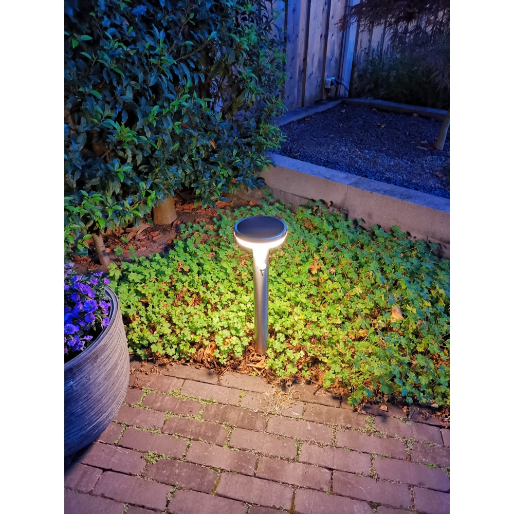 Solar LED staande buitenlamp sensor | Spies | rond | 4,4W | 3000K - Warm wit