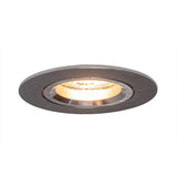 LED Spot armatuur zilver rond 70 mm kantelbaar gu10 - armatuur recht spot aan