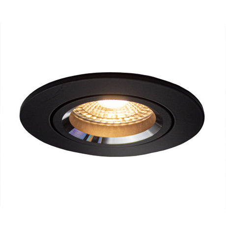 PHILIPS LED-Einbaustrahler rund | 70mm | Schwarz | 4W | Dimmbar