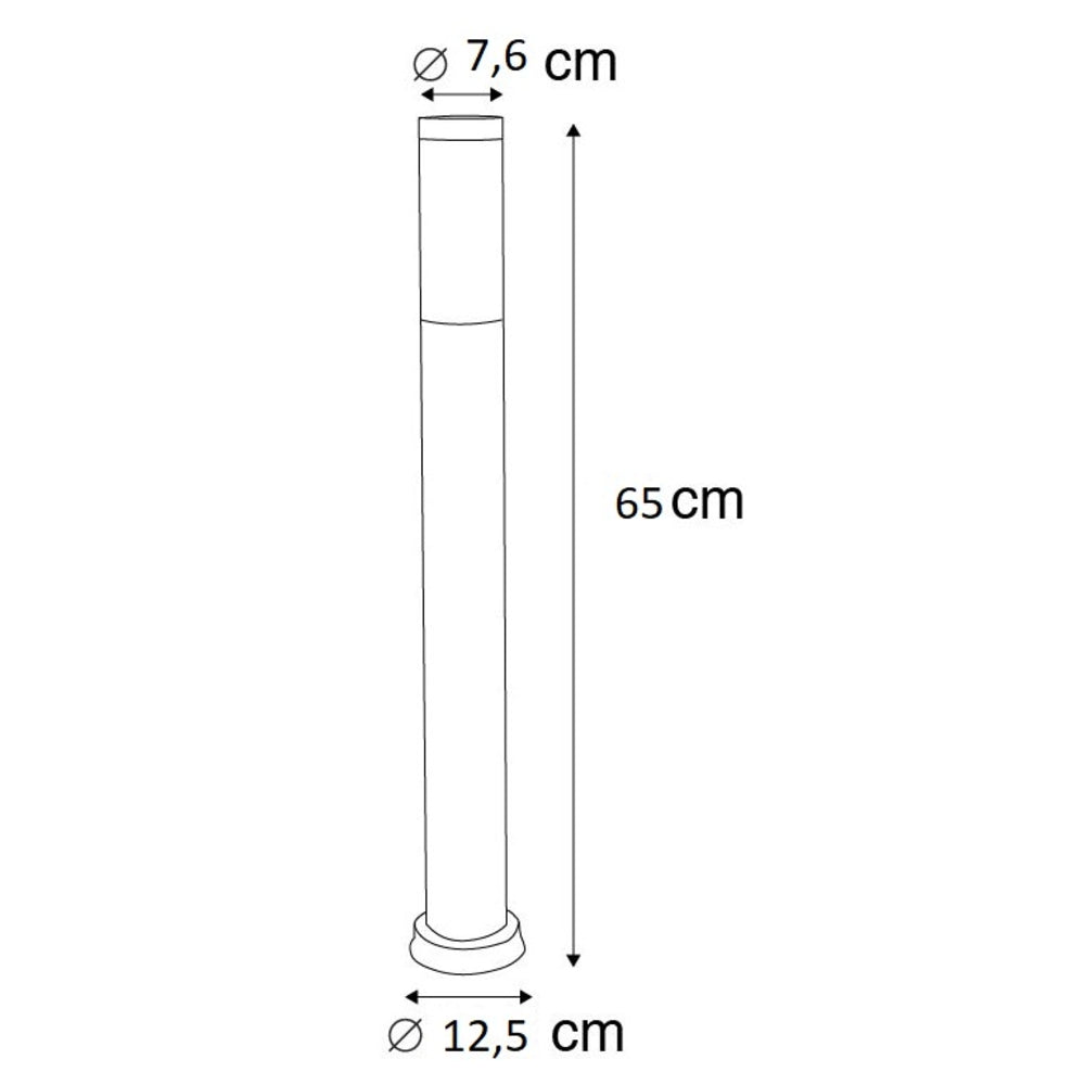 Staande buitenlamp zwart rond 65cm IP44 | Gomera