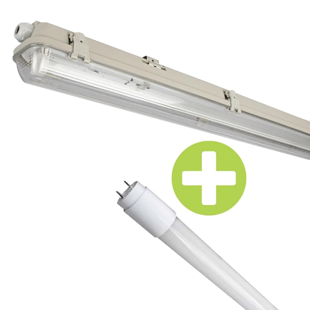 LED-Leuchtstofflampe | 150 cm Einzelbett | IP65 wasserdicht | inkl. LED-Leuchtstoffröhre 22W