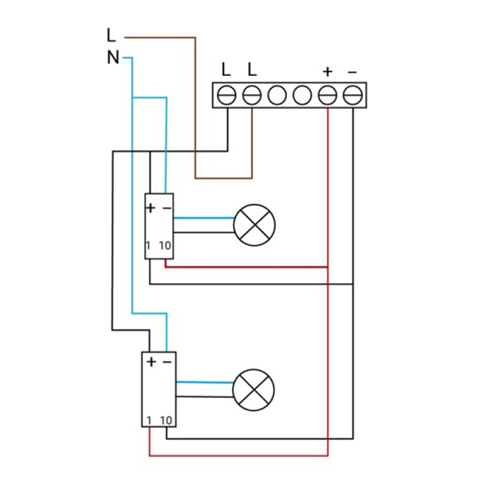 LED driver 1-10 Volt 1380 Watt ion industry - installatie