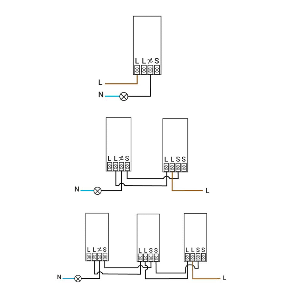 Universele ION LED dimmer | Slave | 0.3-200W | Fase afsnijding - aansluiting