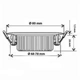 LED Slimme Dimbare inbouw spot 5W | Ø70mm | Zwart | RGB+CCT