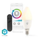 Wi-Fi Smart LED-Lamp | Full-colour en Warm wit | E14 - met afstandsbediening