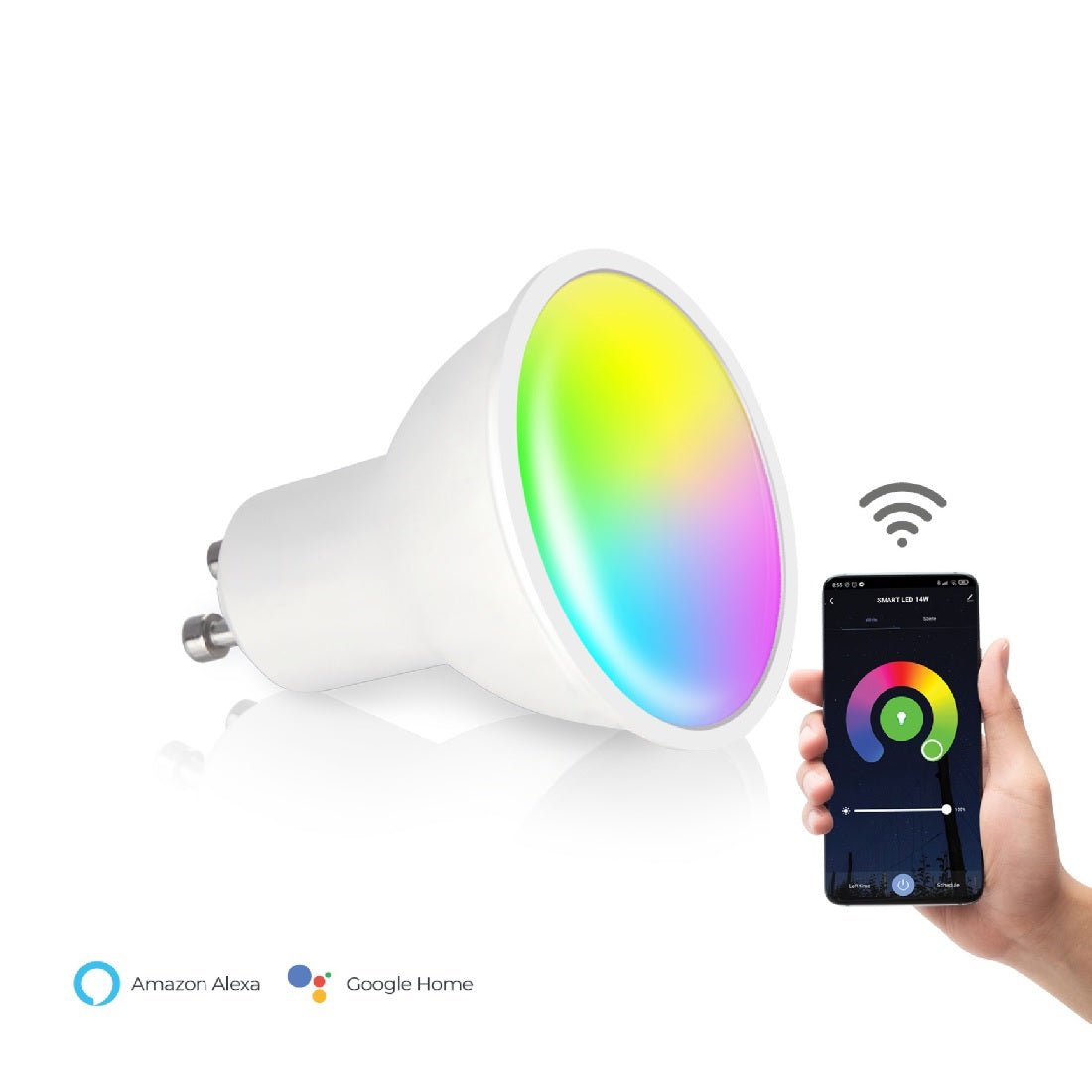 Intelligente LED-Wandleuchte | Tuya / WLAN | Sacramento | Leuchtmittel inklusive | Schwarz