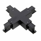 3-Fase Rails X-Vorm connector | Zwart