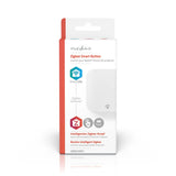 Vorderansicht der Produktverpackung des Nedis Zigbee Smart Button, einem Smart Button zur Steuerung von Nedis SmartLife-Produkten über ein Zigbee-Gateway.