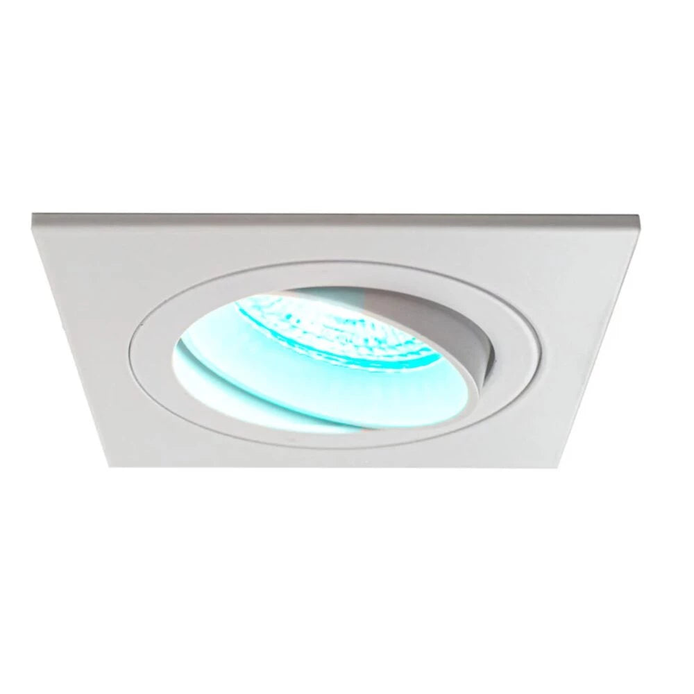 Zigbee smart Einbaustrahler Weiß 4,7W | Quadratisch | 80mm | HUE-kompatibel | RGB-CCT